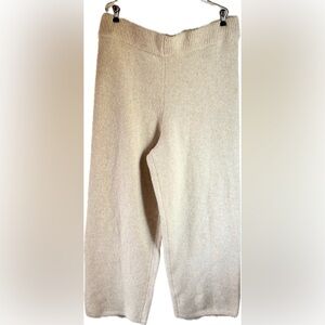 SMASH + TESS Cream Florence Wide Leg Fuzzy Pants